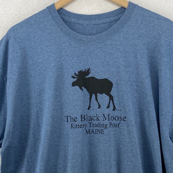 Unbranded Other - THE BLACK MOOSE Shirt Mens XL KITTERY TRADING POST MAINE Moose Short Sleeve Blue